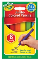 My First 8 Half Size Hexagonal Jumbo Colored Pencils