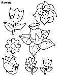 Spring Flowers coloring page