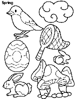 Spring Things coloring page