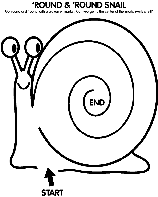 Round and Round Snail coloring page