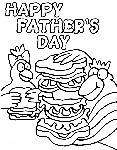 Father's Day - Hungry Dad coloring page