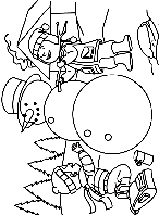 Making a Snowman coloring page