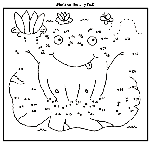 Frog Dot to Dot coloring page