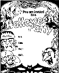 Halloween Invitation coloring page