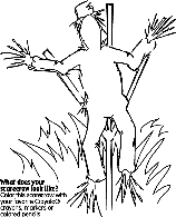 Fall Scarecrow coloring page