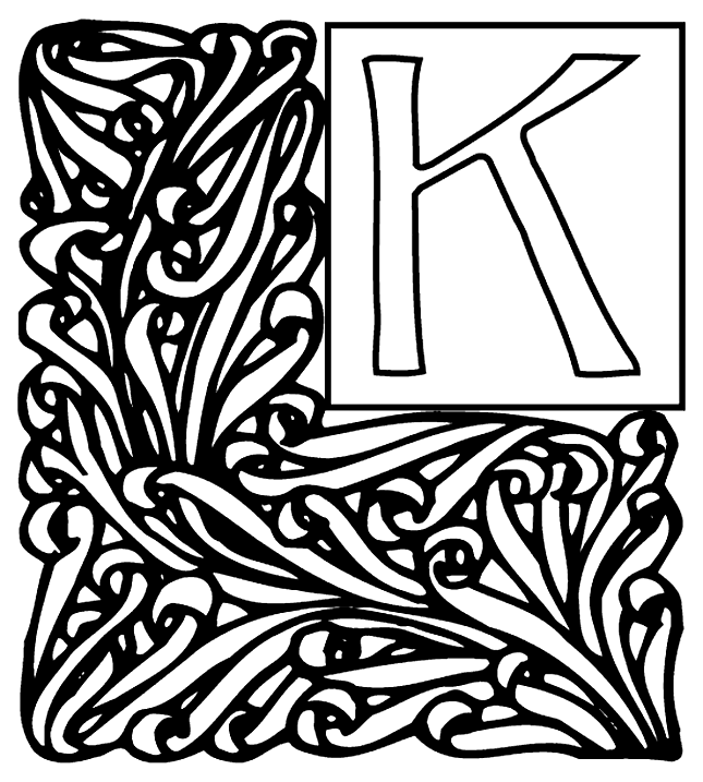 Alphabet Garden K coloring page