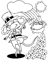 Leprechaun Mouse coloring page