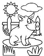 Pig coloring page