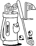 Golf coloring page