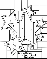 Star Color By Number coloring page