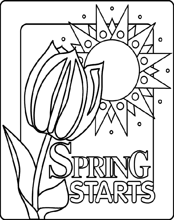 Spring Starts coloring page