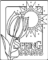 Spring Starts coloring page